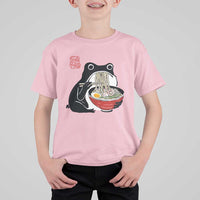Funny Grumpy Frog Ramen T Shirt For Kid Sumi-e Kawaii Ink Painting Japanese - Wonder Print Shop