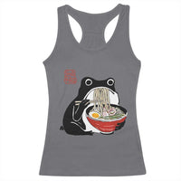 Funny Grumpy Frog Ramen Racerback Tank Top Sumi-e Kawaii Ink Painting Japanese - Wonder Print Shop