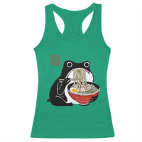Funny Grumpy Frog Ramen Racerback Tank Top Sumi-e Kawaii Ink Painting Japanese - Wonder Print Shop