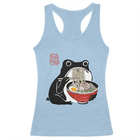 Funny Grumpy Frog Ramen Racerback Tank Top Sumi-e Kawaii Ink Painting Japanese - Wonder Print Shop