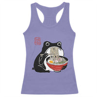 Funny Grumpy Frog Ramen Racerback Tank Top Sumi-e Kawaii Ink Painting Japanese - Wonder Print Shop
