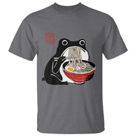 Funny Grumpy Frog Ramen T Shirt Sumi-e Kawaii Ink Painting Japanese - Wonder Print Shop