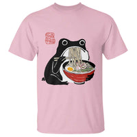 Funny Grumpy Frog Ramen T Shirt Sumi-e Kawaii Ink Painting Japanese - Wonder Print Shop
