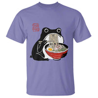 Funny Grumpy Frog Ramen T Shirt Sumi-e Kawaii Ink Painting Japanese - Wonder Print Shop