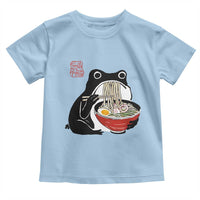 Funny Grumpy Frog Ramen Toddler T Shirt Sumi-e Kawaii Ink Painting Japanese - Wonder Print Shop