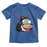 Funny Grumpy Frog Ramen Toddler T Shirt Sumi-e Kawaii Ink Painting Japanese - Wonder Print Shop