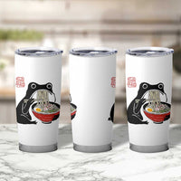 Funny Grumpy Frog Ramen Tumbler Cup Sumi-e Kawaii Ink Painting Japanese