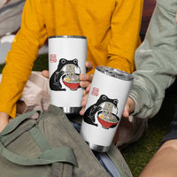 Funny Grumpy Frog Ramen Tumbler Cup Sumi-e Kawaii Ink Painting Japanese