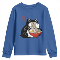Funny Grumpy Frog Ramen Youth Sweatshirt Sumi-e Kawaii Ink Painting Japanese - Wonder Print Shop