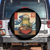 Cute Kawaii Gamer Frog Ramen Spare Tire Cover Retro Japanese Funny Cat Gaming - Wonder Print Shop