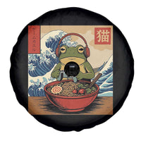 Cute Kawaii Gamer Frog Ramen Spare Tire Cover Retro Japanese Funny Cat Gaming - Wonder Print Shop