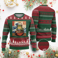 Cute Kawaii Gamer Frog Ramen Ugly Christmas Sweater Retro Japanese Funny Cat Gaming - Wonder Print Shop
