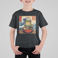 Cute Kawaii Gamer Frog Ramen T Shirt For Kid Retro Japanese Funny Cat Gaming - Wonder Print Shop