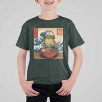 Cute Kawaii Gamer Frog Ramen T Shirt For Kid Retro Japanese Funny Cat Gaming - Wonder Print Shop