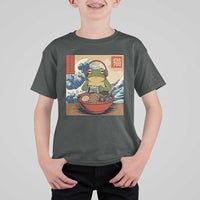 Cute Kawaii Gamer Frog Ramen T Shirt For Kid Retro Japanese Funny Cat Gaming - Wonder Print Shop