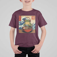 Cute Kawaii Gamer Frog Ramen T Shirt For Kid Retro Japanese Funny Cat Gaming - Wonder Print Shop