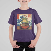 Cute Kawaii Gamer Frog Ramen T Shirt For Kid Retro Japanese Funny Cat Gaming - Wonder Print Shop