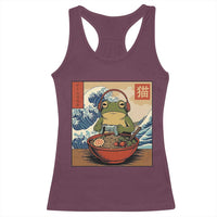 Cute Kawaii Gamer Frog Ramen Racerback Tank Top Retro Japanese Funny Cat Gaming - Wonder Print Shop