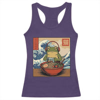Cute Kawaii Gamer Frog Ramen Racerback Tank Top Retro Japanese Funny Cat Gaming - Wonder Print Shop