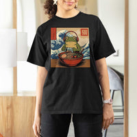 Cute Kawaii Gamer Frog Ramen T Shirt For Women Retro Japanese Funny Cat Gaming - Wonder Print Shop