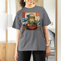 Cute Kawaii Gamer Frog Ramen T Shirt For Women Retro Japanese Funny Cat Gaming - Wonder Print Shop