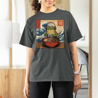 Cute Kawaii Gamer Frog Ramen T Shirt For Women Retro Japanese Funny Cat Gaming - Wonder Print Shop