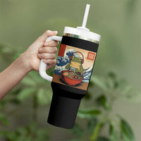 Cute Kawaii Gamer Frog Ramen Tumbler With Handle Retro Japanese Funny Cat Gaming - Wonder Print Shop