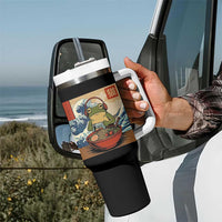 Cute Kawaii Gamer Frog Ramen Tumbler With Handle Retro Japanese Funny Cat Gaming - Wonder Print Shop