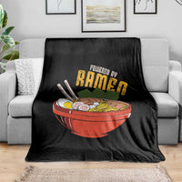 Powered by Ramen Throw Blanket Japanese Love Anime Noodles - Wonder Print Shop