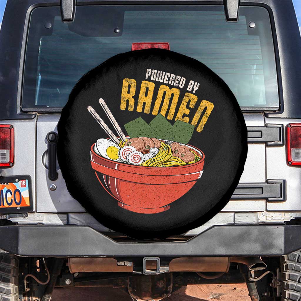Powered by Ramen Spare Tire Cover Japanese Love Anime Noodles - Wonder Print Shop
