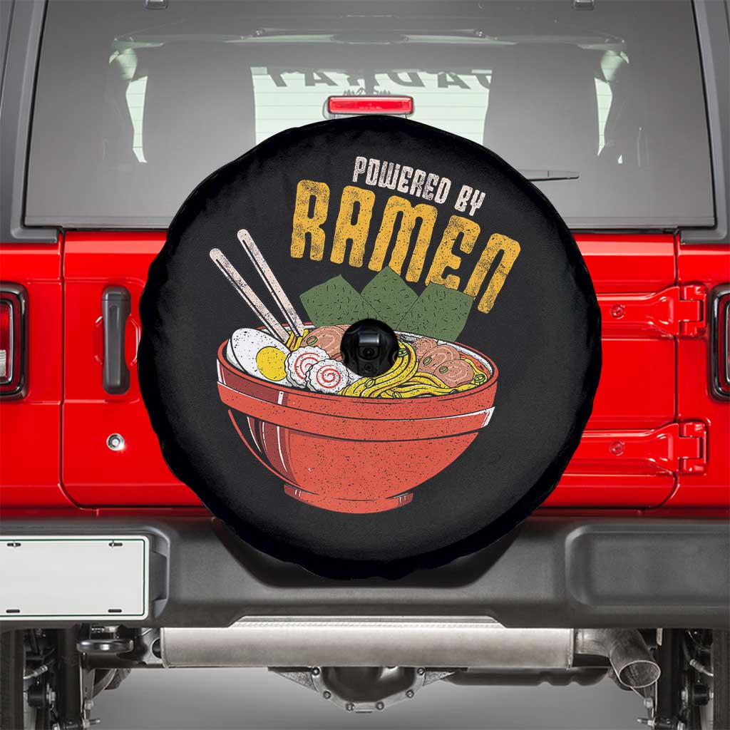 Powered by Ramen Spare Tire Cover Japanese Love Anime Noodles - Wonder Print Shop