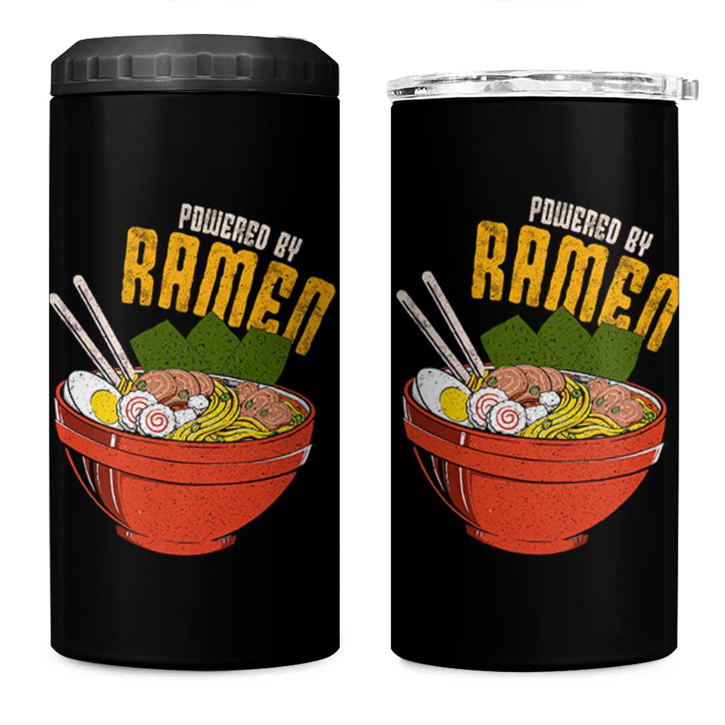 Powered by Ramen 4 in 1 Can Cooler Tumbler Japanese Love Anime Noodles - Wonder Print Shop