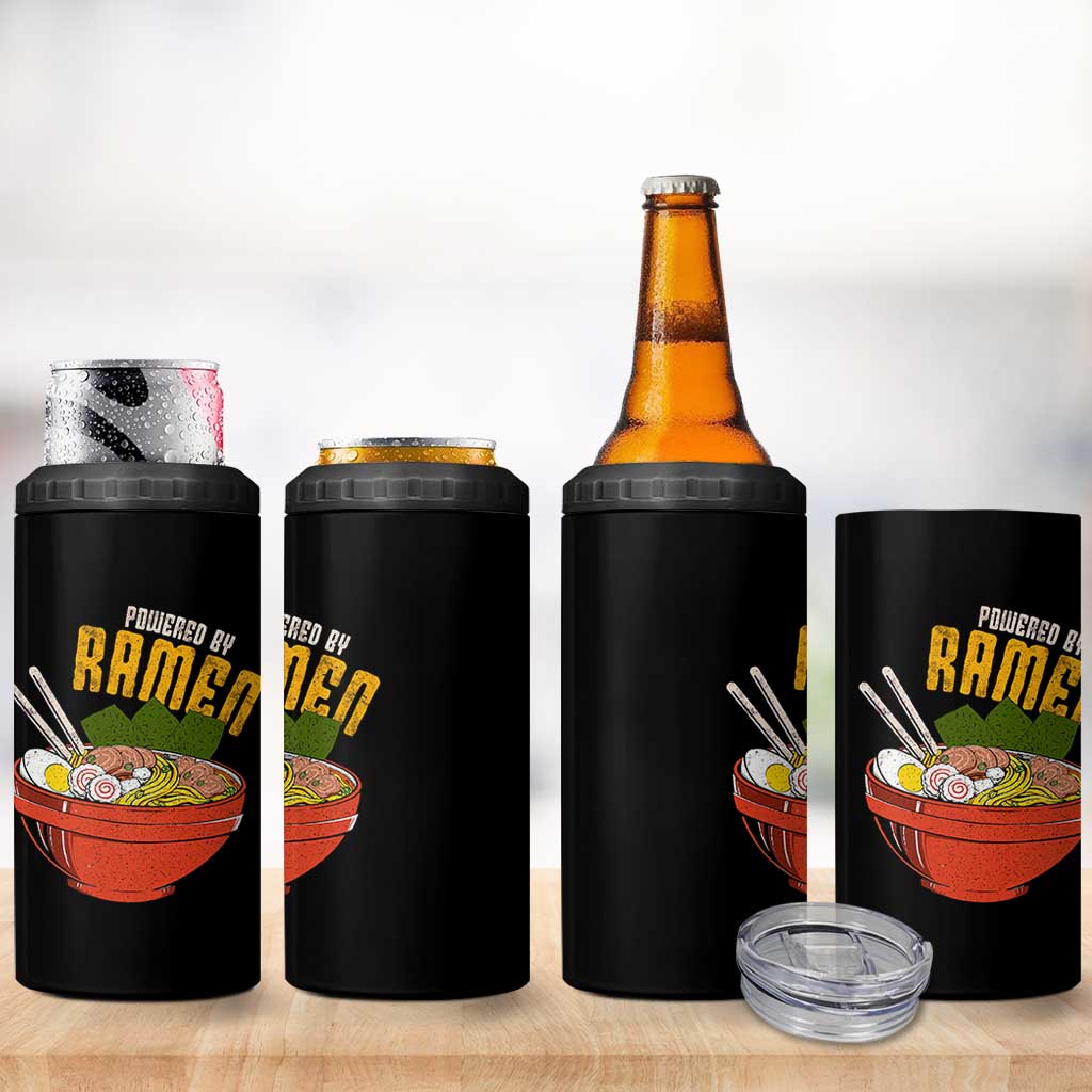 Powered by Ramen 4 in 1 Can Cooler Tumbler Japanese Love Anime Noodles - Wonder Print Shop