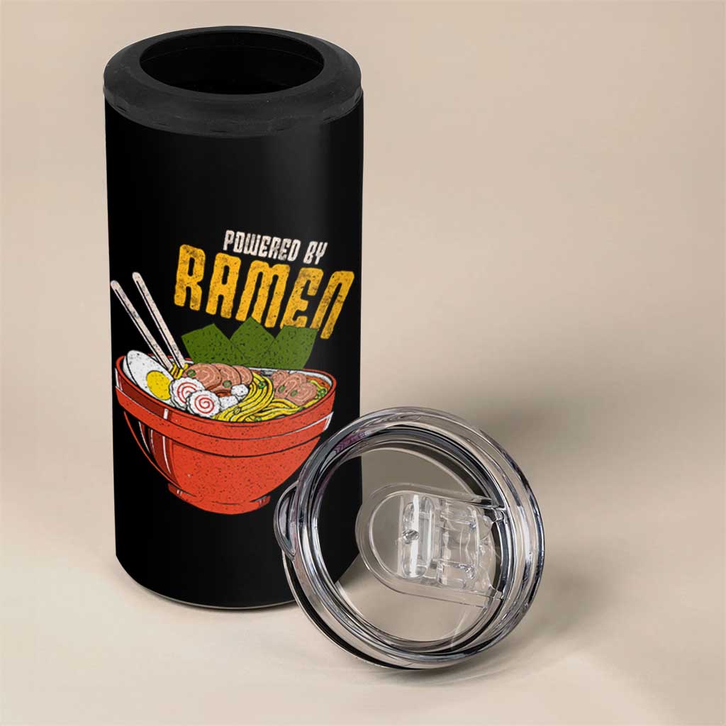 Powered by Ramen 4 in 1 Can Cooler Tumbler Japanese Love Anime Noodles - Wonder Print Shop