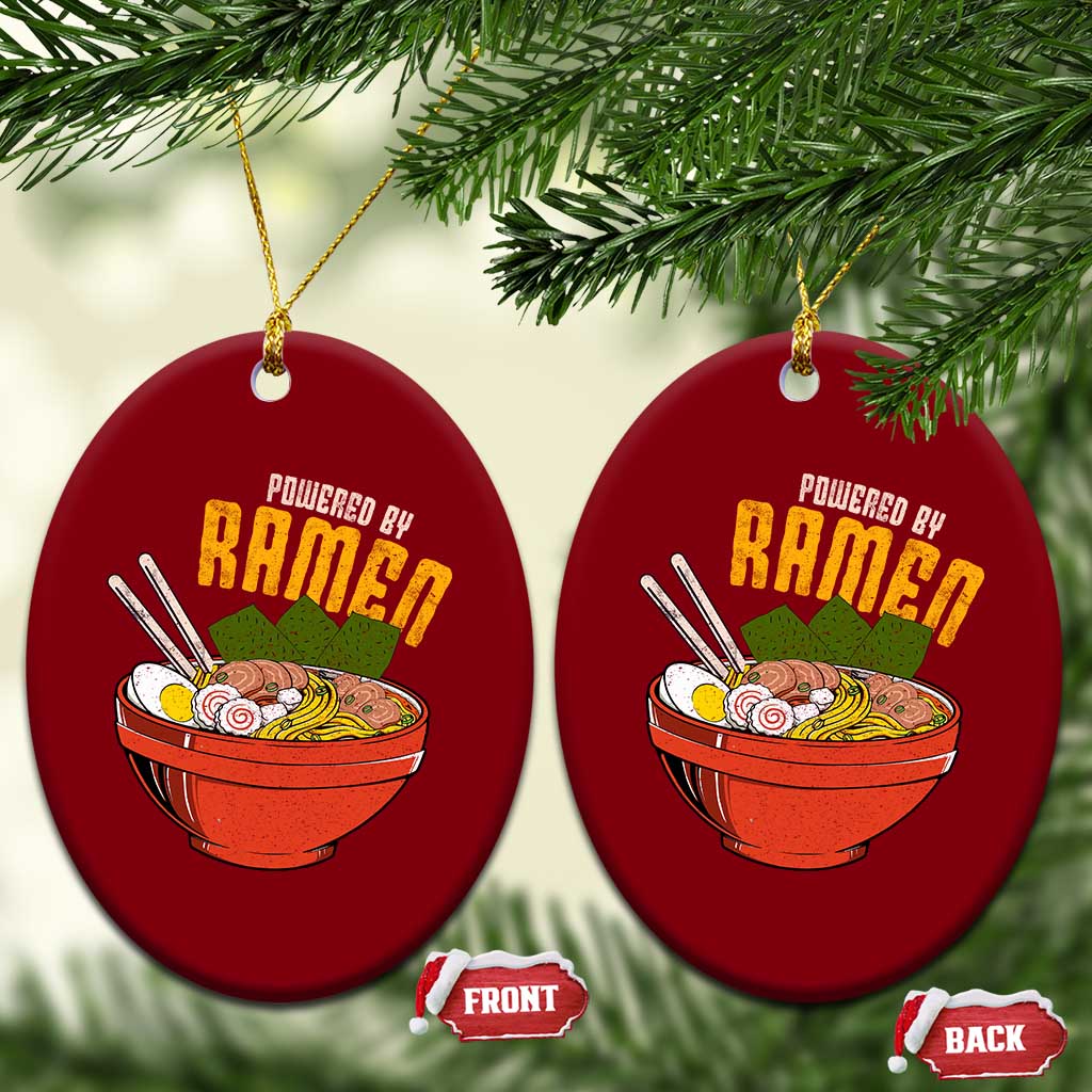 Powered by Ramen Ceramic Ornament Japanese Love Anime Noodles - Wonder Print Shop
