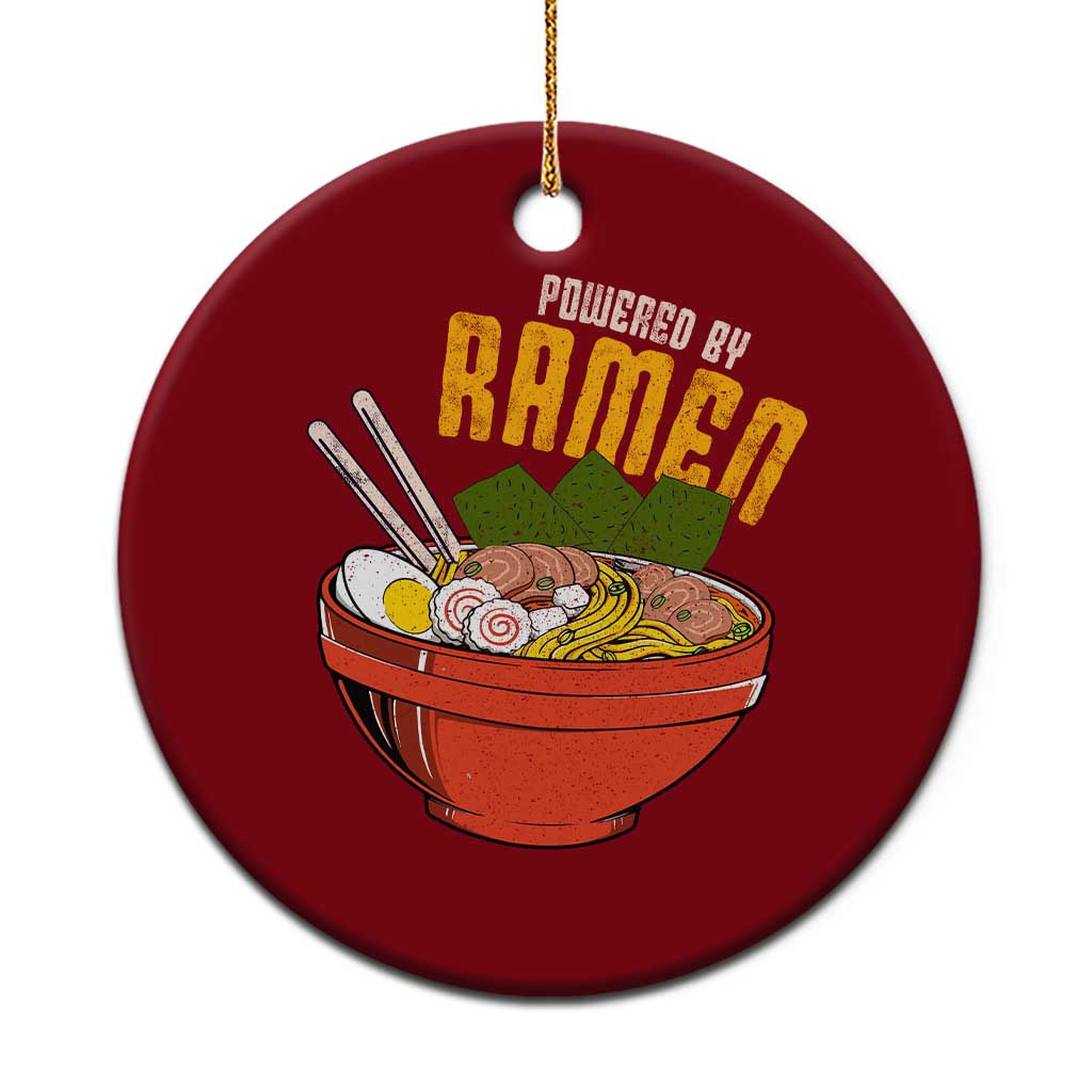 Powered by Ramen Ceramic Ornament Japanese Love Anime Noodles - Wonder Print Shop