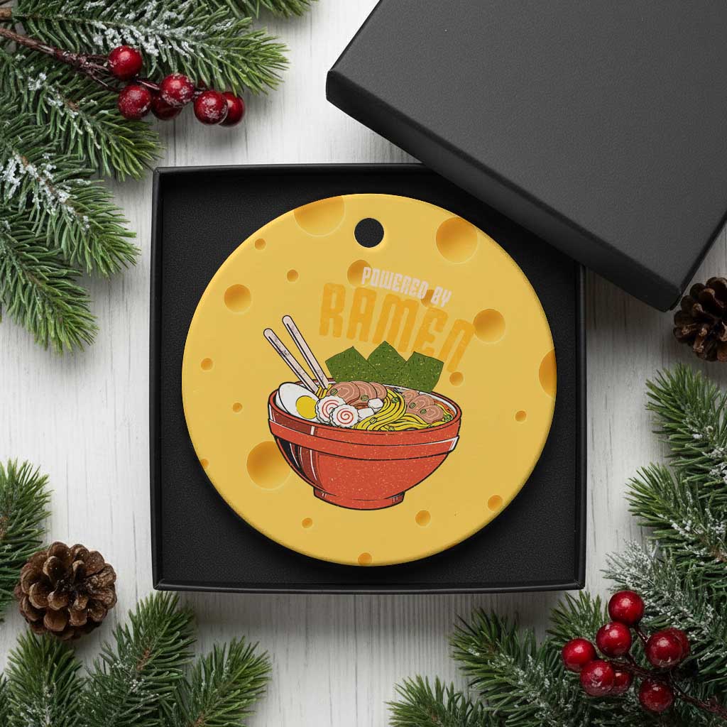 Powered by Ramen Ceramic Ornament Japanese Love Anime Noodles - Wonder Print Shop