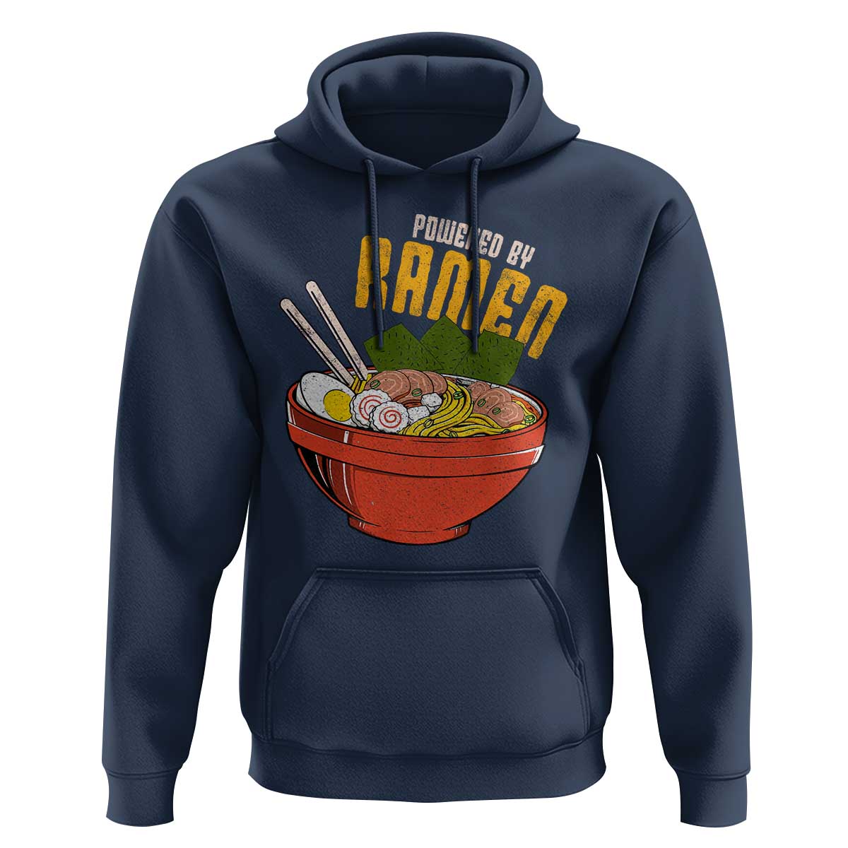 Powered by Ramen Hoodie Japanese Love Anime Noodles - Wonder Print Shop