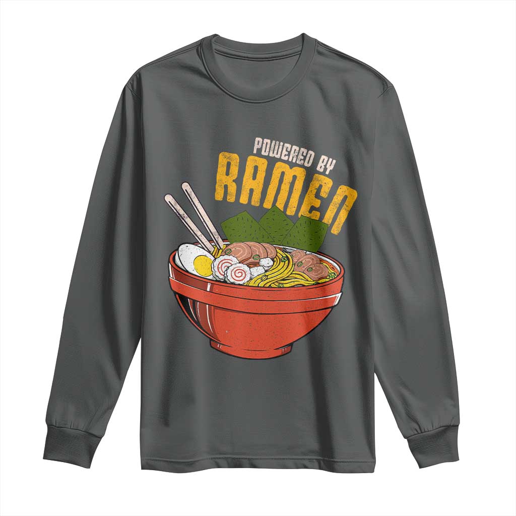 Powered by Ramen Long Sleeve Shirt Japanese Love Anime Noodles - Wonder Print Shop