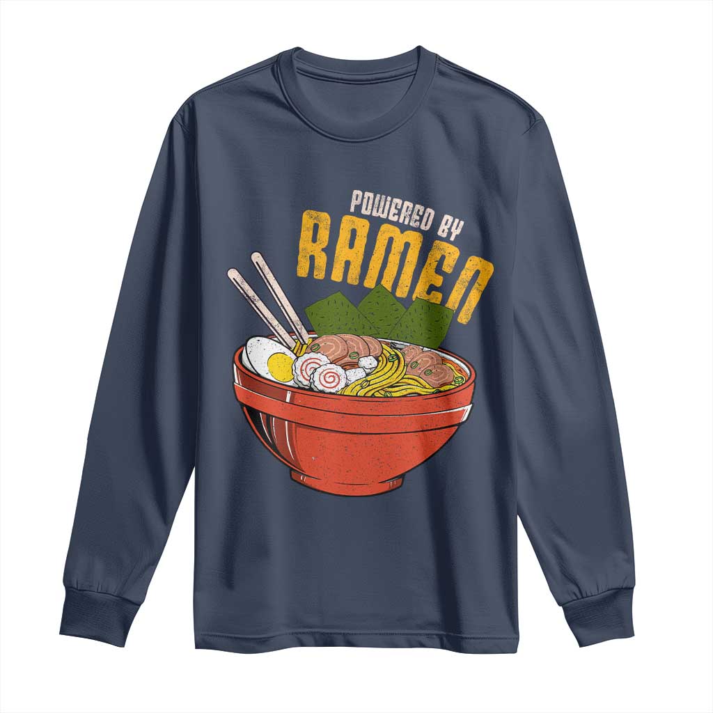 Powered by Ramen Long Sleeve Shirt Japanese Love Anime Noodles - Wonder Print Shop
