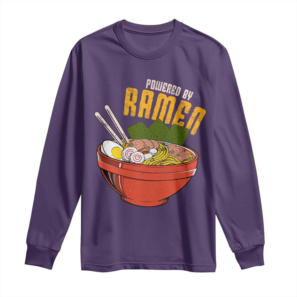 Powered by Ramen Long Sleeve Shirt Japanese Love Anime Noodles - Wonder Print Shop