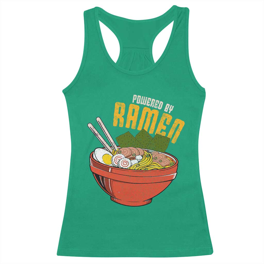 Powered by Ramen Racerback Tank Top Japanese Love Anime Noodles - Wonder Print Shop