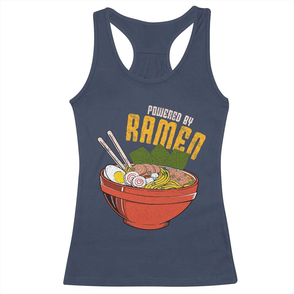 Powered by Ramen Racerback Tank Top Japanese Love Anime Noodles - Wonder Print Shop