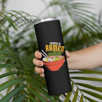 Powered by Ramen Skinny Tumbler Japanese Love Anime Noodles - Wonder Print Shop