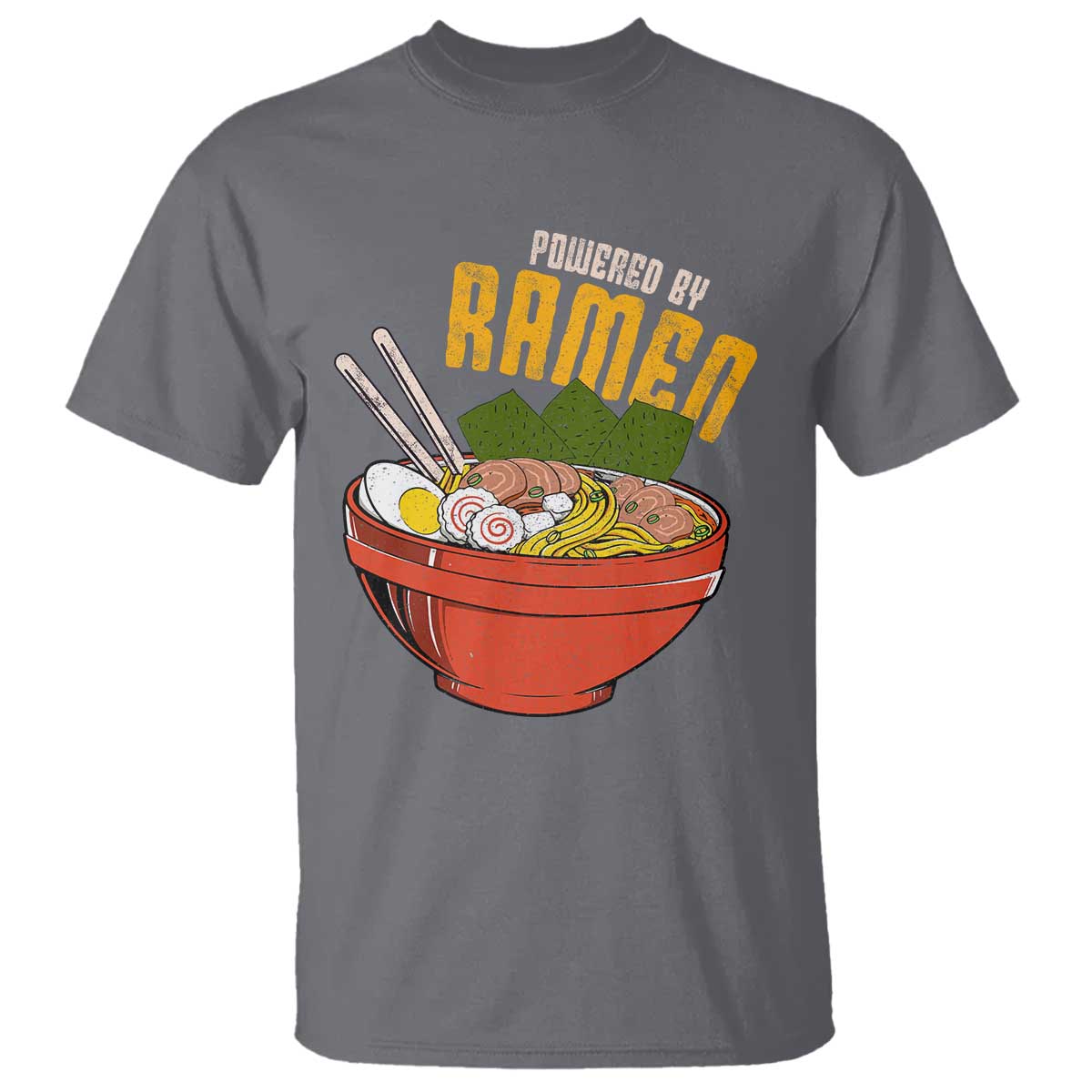 Powered by Ramen T Shirt Japanese Love Anime Noodles - Wonder Print Shop
