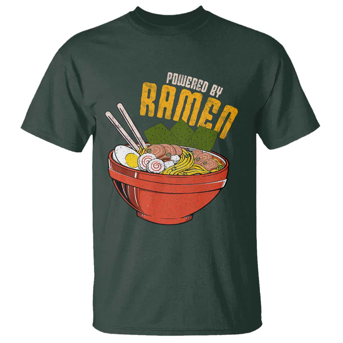 Powered by Ramen T Shirt Japanese Love Anime Noodles - Wonder Print Shop