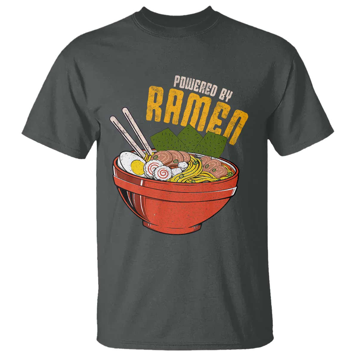 Powered by Ramen T Shirt Japanese Love Anime Noodles - Wonder Print Shop