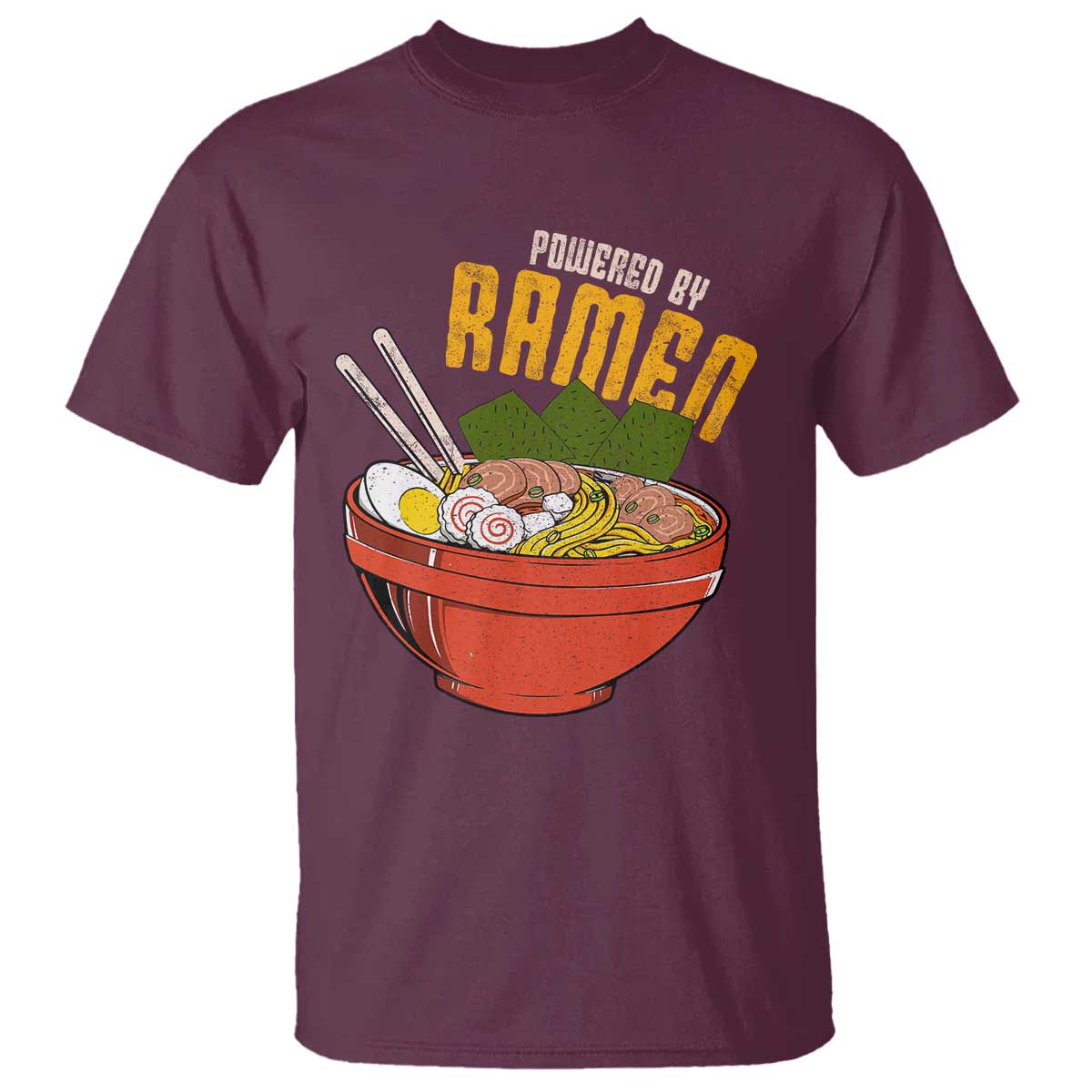Powered by Ramen T Shirt Japanese Love Anime Noodles - Wonder Print Shop