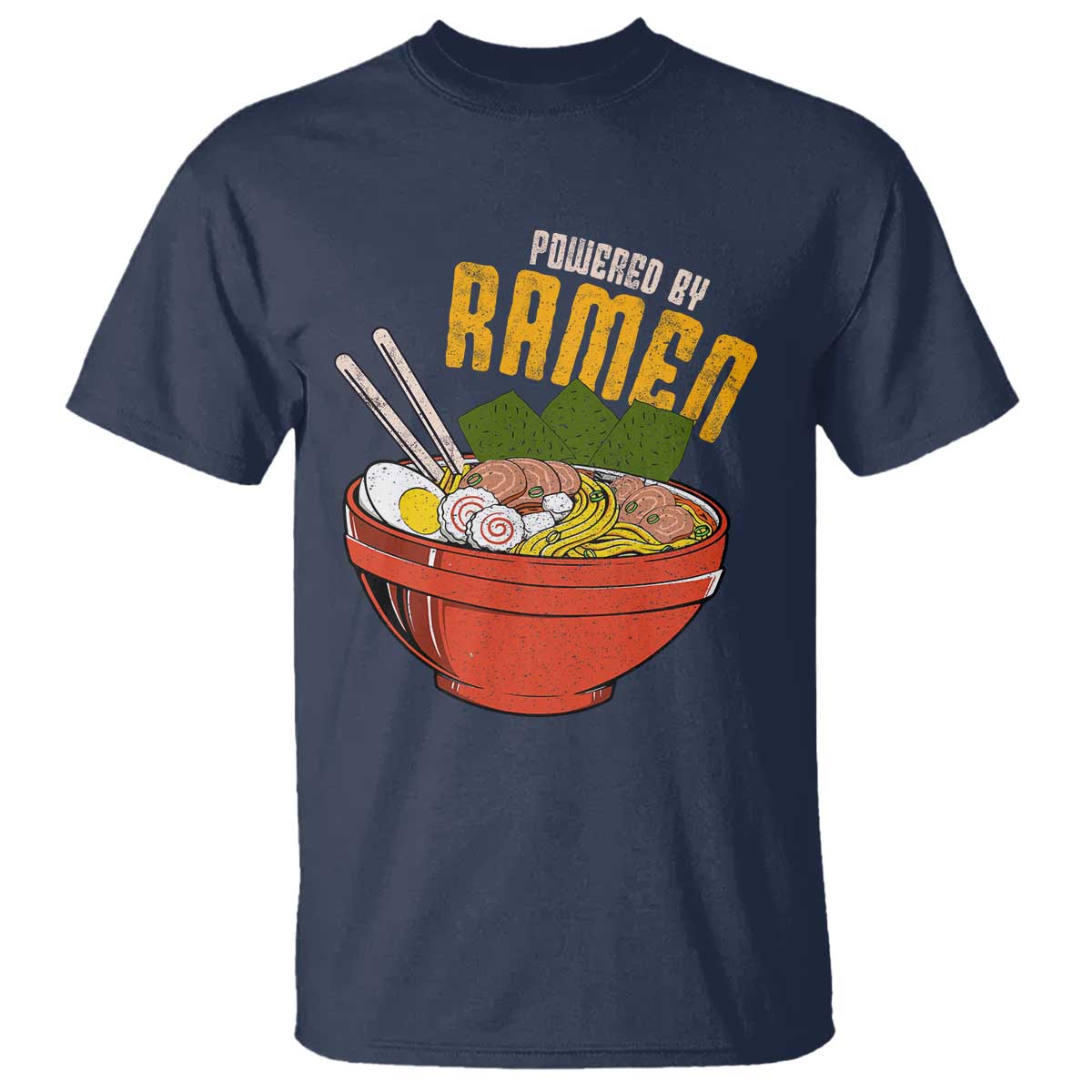 Powered by Ramen T Shirt Japanese Love Anime Noodles - Wonder Print Shop