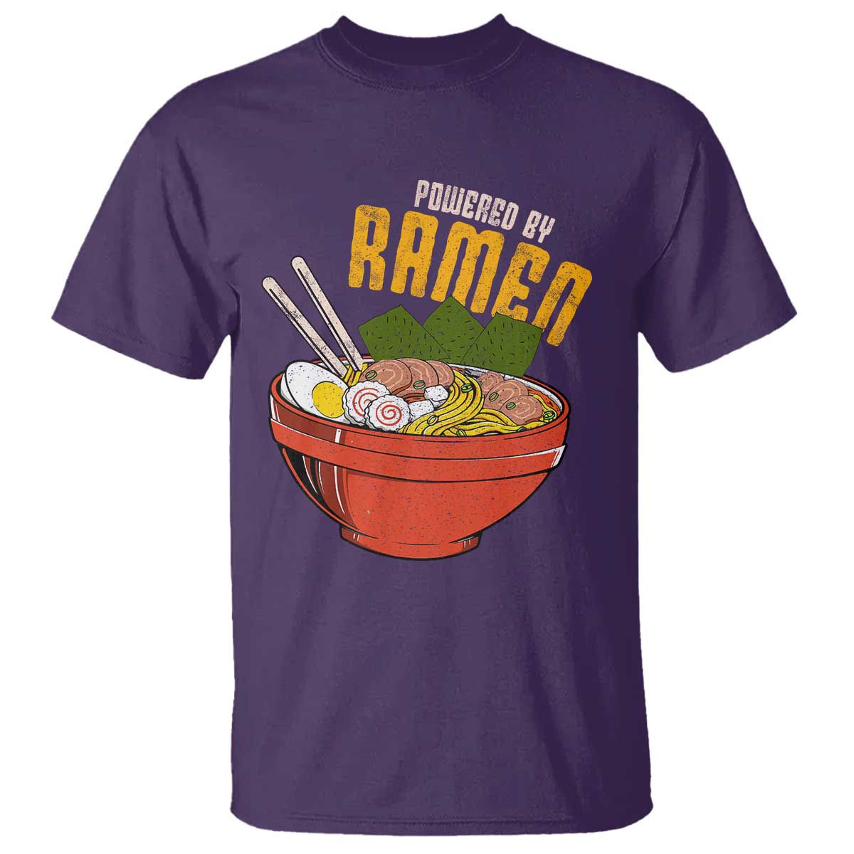 Powered by Ramen T Shirt Japanese Love Anime Noodles - Wonder Print Shop